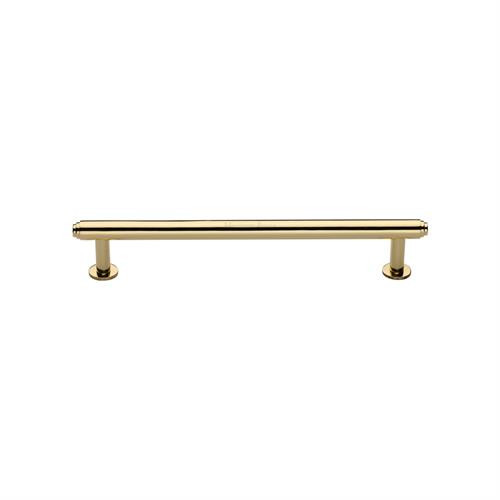 M Marcus Heritage Brass Stepped Design Cabinet Pull with 16mm Rose 128mm Centre to Centre